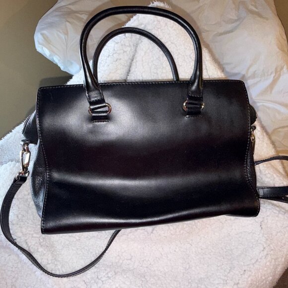 kate spade black Leather Shoulder Bag 13x10x3.5 Kate Spade black medium leather bag like new